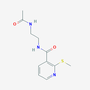 N-(2-{[2-(methylsulfanyl)pyridin-3-yl]formamido}ethyl)acetamide
