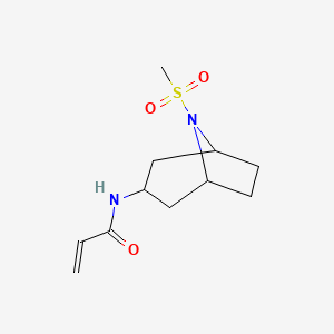 molecular formula C11H18N2O3S B2844305 N-{8-methanesulfonyl-8-azabicyclo[3.2.1]octan-3-yl}prop-2-enamide CAS No. 2305569-86-0