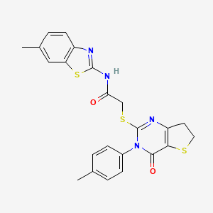 B2844307 N-(6-methylbenzo[d]thiazol-2-yl)-2-((4-oxo-3-(p-tolyl)-3,4,6,7-tetrahydrothieno[3,2-d]pyrimidin-2-yl)thio)acetamide CAS No. 686771-50-6