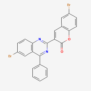 6-Bromo-3-(6-bromo-4-phenylquinazolin-2-yl)chromen-2-one