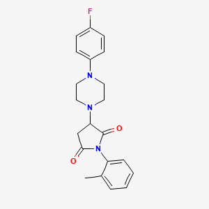 3-(4-(4-Fluorophenyl)piperazin-1-yl)-1-(o-tolyl)pyrrolidine-2,5-dione