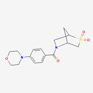 (2,2-Dioxido-2-thia-5-azabicyclo[2.2.1]heptan-5-yl)(4-morpholinophenyl)methanone