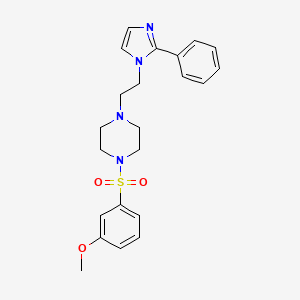 molecular formula C22H26N4O3S B2844323 1-((3-methoxyphenyl)sulfonyl)-4-(2-(2-phenyl-1H-imidazol-1-yl)ethyl)piperazine CAS No. 1426314-62-6