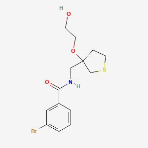 3-bromo-N-((3-(2-hydroxyethoxy)tetrahydrothiophen-3-yl)methyl)benzamide
