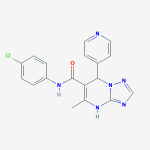 molecular formula C18H15ClN6O B284433 N-(4-chlorophenyl)-5-methyl-7-(pyridin-4-yl)-4,7-dihydro[1,2,4]triazolo[1,5-a]pyrimidine-6-carboxamide 