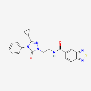 N-(2-(3-cyclopropyl-5-oxo-4-phenyl-4,5-dihydro-1H-1,2,4-triazol-1-yl)ethyl)benzo[c][1,2,5]thiadiazole-5-carboxamide