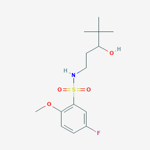 molecular formula C14H22FNO4S B2844331 5-fluoro-N-(3-hydroxy-4,4-dimethylpentyl)-2-methoxybenzenesulfonamide CAS No. 1396793-93-3