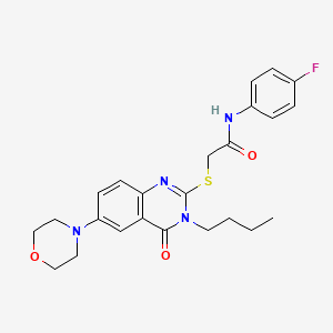 2-(3-butyl-6-morpholin-4-yl-4-oxoquinazolin-2-yl)sulfanyl-N-(4-fluorophenyl)acetamide