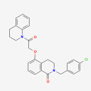 2-(4-chlorobenzyl)-5-(2-(3,4-dihydroquinolin-1(2H)-yl)-2-oxoethoxy)-3,4-dihydroisoquinolin-1(2H)-one