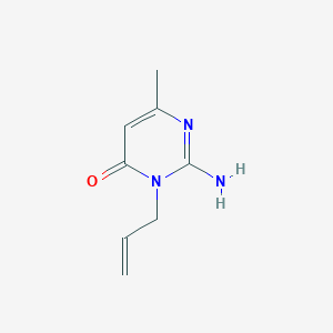 molecular formula C8H11N3O B2844346 2-Amino-6-methyl-3-prop-2-enylpyrimidin-4-one CAS No. 859957-39-4