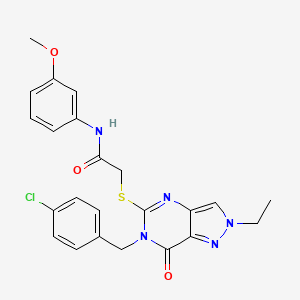 2-((6-(4-chlorobenzyl)-2-ethyl-7-oxo-6,7-dihydro-2H-pyrazolo[4,3-d]pyrimidin-5-yl)thio)-N-(3-methoxyphenyl)acetamide
