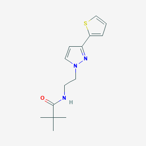 N-(2-(3-(thiophen-2-yl)-1H-pyrazol-1-yl)ethyl)pivalamide
