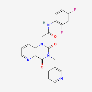 molecular formula C21H15F2N5O3 B2844365 N-(2,4-difluorophenyl)-2-(2,4-dioxo-3-(pyridin-3-ylmethyl)-3,4-dihydropyrido[3,2-d]pyrimidin-1(2H)-yl)acetamide CAS No. 941908-20-9