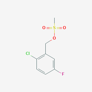 molecular formula C8H8ClFO3S B2844367 (2-Chloro-5-fluorophenyl)methyl methanesulfonate CAS No. 2144350-64-9