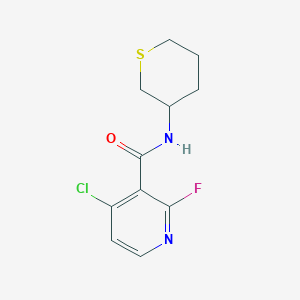 molecular formula C11H12ClFN2OS B2844368 4-Chloro-2-fluoro-N-(thian-3-yl)pyridine-3-carboxamide CAS No. 2224508-11-4