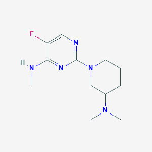 molecular formula C12H20FN5 B2844370 2-[3-(Dimethylamino)piperidin-1-yl]-5-fluoro-N-methylpyrimidin-4-amine CAS No. 2137559-83-0