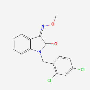 molecular formula C16H12Cl2N2O2 B2844371 (3Z)-1-[(2,4-dichlorophenyl)methyl]-3-(methoxyimino)-2,3-dihydro-1H-indol-2-one CAS No. 303996-97-6