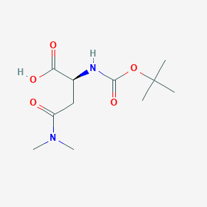 molecular formula C11H20N2O5 B2844373 (S)-2-((tert-Butoxycarbonyl)amino)-4-(dimethylamino)-4-oxobutanoic acid CAS No. 70232-19-8