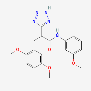 3-(2,5-dimethoxyphenyl)-N-(3-methoxyphenyl)-2-(2H-tetrazol-5-yl)propanamide