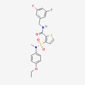 molecular formula C21H20F2N2O4S2 B2844384 N-[(3,5-difluorophenyl)methyl]-3-[(4-ethoxyphenyl)(methyl)sulfamoyl]thiophene-2-carboxamide CAS No. 1251609-27-4