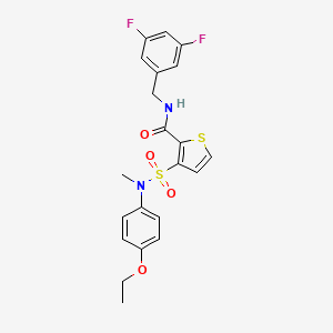 molecular formula C21H20F2N2O4S2 B2844384 N-(3,5-difluorobenzyl)-3-[(4-ethoxyphenyl)(methyl)sulfamoyl]thiophene-2-carboxamide CAS No. 1251609-27-4