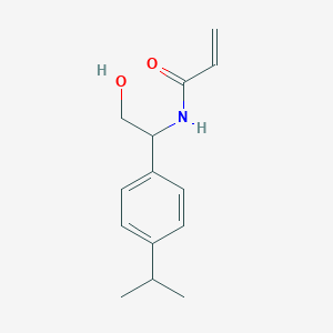 molecular formula C14H19NO2 B2844388 N-[2-Hydroxy-1-(4-propan-2-ylphenyl)ethyl]prop-2-enamide CAS No. 2361655-40-3