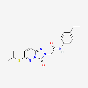 molecular formula C18H21N5O2S B2844389 N-(4-ethylphenyl)-2-(6-(isopropylthio)-3-oxo-[1,2,4]triazolo[4,3-b]pyridazin-2(3H)-yl)acetamide CAS No. 1040652-61-6