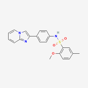 N-(4-(imidazo[1,2-a]pyridin-2-yl)phenyl)-2-methoxy-5-methylbenzenesulfonamide