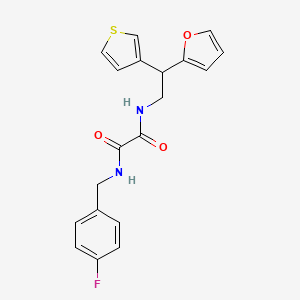 N'-[(4-fluorophenyl)methyl]-N-[2-(furan-2-yl)-2-(thiophen-3-yl)ethyl]ethanediamide