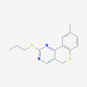 9-methyl-5H-thiochromeno[4,3-d]pyrimidin-2-yl propyl sulfide