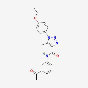 molecular formula C20H20N4O3 B2844405 N-(3-acetylphenyl)-1-(4-ethoxyphenyl)-5-methyl-1H-1,2,3-triazole-4-carboxamide CAS No. 871323-20-5
