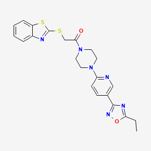 2-(Benzo[d]thiazol-2-ylthio)-1-(4-(5-(5-ethyl-1,2,4-oxadiazol-3-yl)pyridin-2-yl)piperazin-1-yl)ethanone