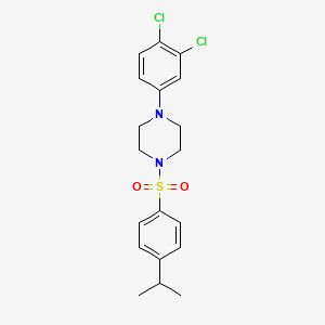 1-(3,4-Dichlorophenyl)-4-[4-(propan-2-yl)benzenesulfonyl]piperazine