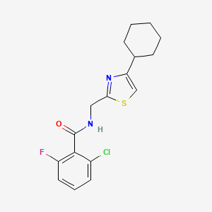 2-chloro-N-((4-cyclohexylthiazol-2-yl)methyl)-6-fluorobenzamide