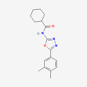 N-(5-(3,4-dimethylphenyl)-1,3,4-oxadiazol-2-yl)cyclohexanecarboxamide