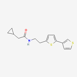 B2844422 N-(2-([2,3'-bithiophen]-5-yl)ethyl)-2-cyclopropylacetamide CAS No. 2034593-95-6