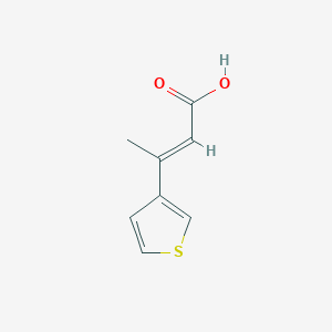 molecular formula C8H8O2S B2844423 3-(噻吩-3-基)丁-2-烯酸 CAS No. 1251526-81-4