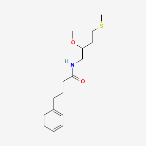 B2844427 N-(2-Methoxy-4-methylsulfanylbutyl)-4-phenylbutanamide CAS No. 2310125-99-4