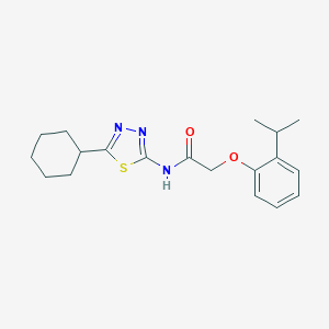 molecular formula C19H25N3O2S B284443 N-(5-cyclohexyl-1,3,4-thiadiazol-2-yl)-2-(2-isopropylphenoxy)acetamide 