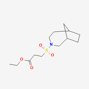 molecular formula C13H23NO4S B2844440 Ethyl 3-(3-azabicyclo[4.2.1]nonan-3-ylsulfonyl)propanoate CAS No. 2138429-47-5