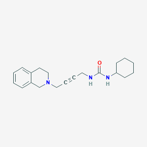 molecular formula C20H27N3O B2844446 1-cyclohexyl-3-(4-(3,4-dihydroisoquinolin-2(1H)-yl)but-2-yn-1-yl)urea CAS No. 1351660-51-9