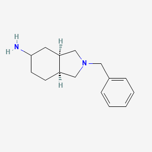 molecular formula C15H22N2 B2844455 (3aR,7aS)-2-Benzyloctahydro-1H-isoindol-5-amine CAS No. 1212430-77-7; 1486470-66-9