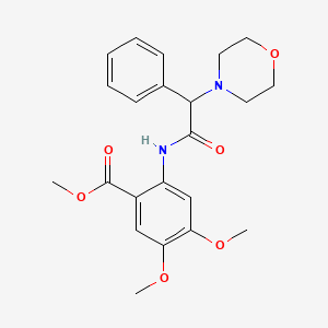 molecular formula C22H26N2O6 B2844462 Methyl 4,5-dimethoxy-2-(2-morpholino-2-phenylacetamido)benzoate CAS No. 924819-22-7