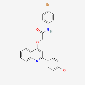 molecular formula C24H19BrN2O3 B2844469 N-(4-bromophenyl)-2-{[2-(4-methoxyphenyl)quinolin-4-yl]oxy}acetamide CAS No. 1114661-51-6