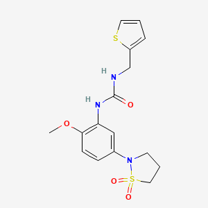 1-(5-(1,1-Dioxidoisothiazolidin-2-yl)-2-methoxyphenyl)-3-(thiophen-2-ylmethyl)urea