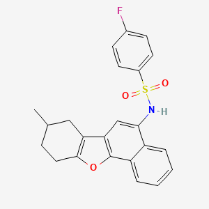4-fluoro-N-(8-methyl-7,8,9,10-tetrahydronaphtho[1,2-b][1]benzofuran-5-yl)benzenesulfonamide