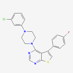 4-[4-(3-Chlorophenyl)piperazin-1-yl]-5-(4-fluorophenyl)thieno[2,3-d]pyrimidine