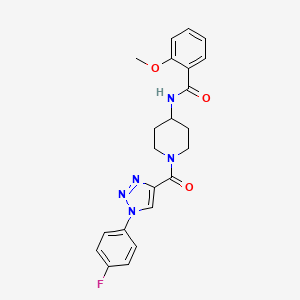 N-(1-(1-(4-fluorophenyl)-1H-1,2,3-triazole-4-carbonyl)piperidin-4-yl)-2-methoxybenzamide