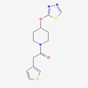 1-(4-((1,3,4-Thiadiazol-2-yl)oxy)piperidin-1-yl)-2-(thiophen-3-yl)ethan-1-one