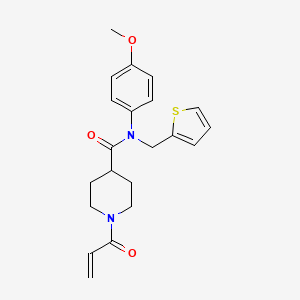 N-(4-Methoxyphenyl)-1-prop-2-enoyl-N-(thiophen-2-ylmethyl)piperidine-4-carboxamide